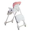 Silla de Comer Bebe EasyFeed Reclinable con Ruedas Rosado Bebesit