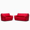 Juego de Living Cabsur Caburga Sof&aacute; 3 Cuerpos + Sof&aacute; 2 Cuerpos PU Rojo