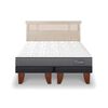 Cama Europea CIC Base Dividida 2 Plazas Anatomic + Respaldo Dublin Alpino