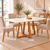 Mesa de comedor Roca Florencia 6 Personas Canela Beige