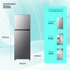 Refrigerador Hisense RT418N4ASU1 Top Mount 326 lts. Inox