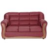 Juego de Living Muebles M&E Valdivia  Sofá 3 Cuerpos + Dos Sillones 1 Cuerpo Burdeo