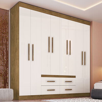 Imagen 2 del producto Clóset Exit Las Vegas 8 Puertas 4 Cajones Nuez y Beige