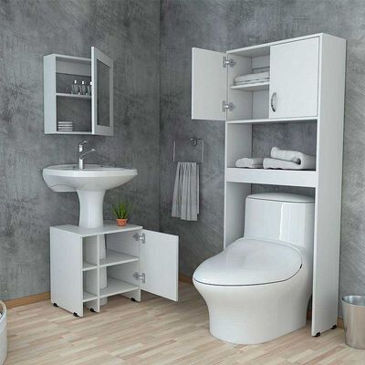 Imagen 2 del producto Lavamanos + Mueble Optimizador + Mueble Botiquín TuHome