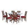 Juego de Comedor Latam Home Alicante 6 Sillas Rojo