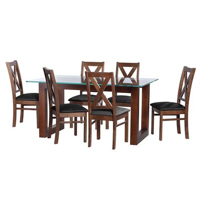 Juego de Comedor Latam Home Pamplona Murcia 6 Sillas Velvet Gris