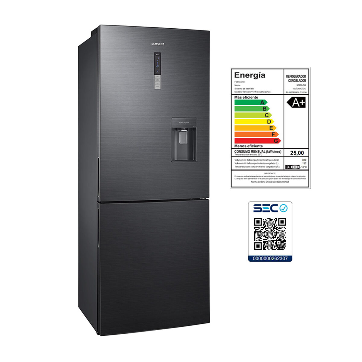 Refrigerador No Frost Samsung RL4363SBABS/ZS 432 lts.
