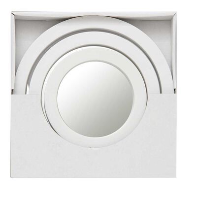 Set 3 Espejos Plástico Vgo para Colgar Circular 23-17-17 cm Blanco