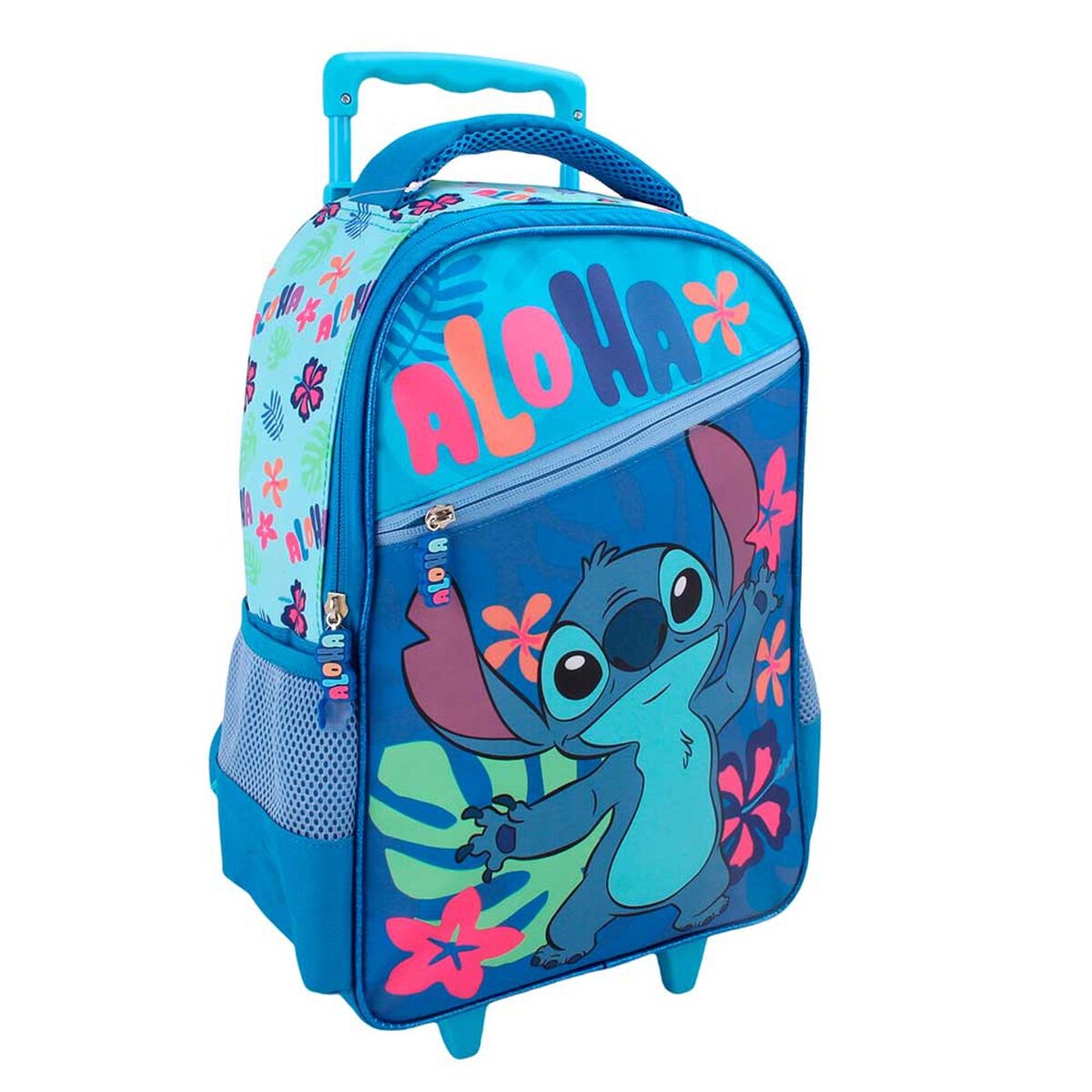 Pack Mochila con Ruedas, Estuche y Lonchera Stitch