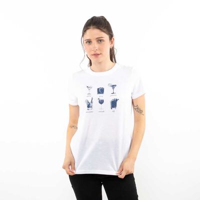 Polera Con Estamapdo Manga Corta Mujer Icono