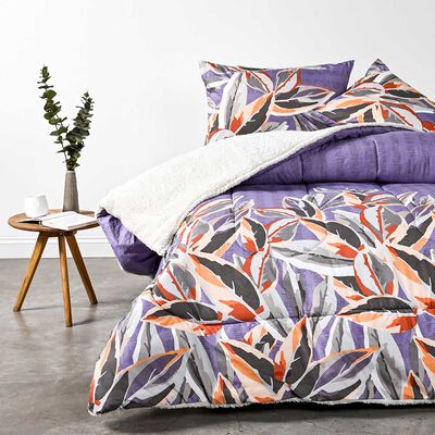 Plumón Estampado Sherpa American Family 2 Plazas Loden