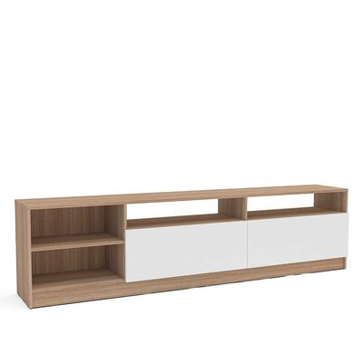 Imagen 2 del producto Rack TV Vekkahome Moyan Hasta 75'' Café Blanco