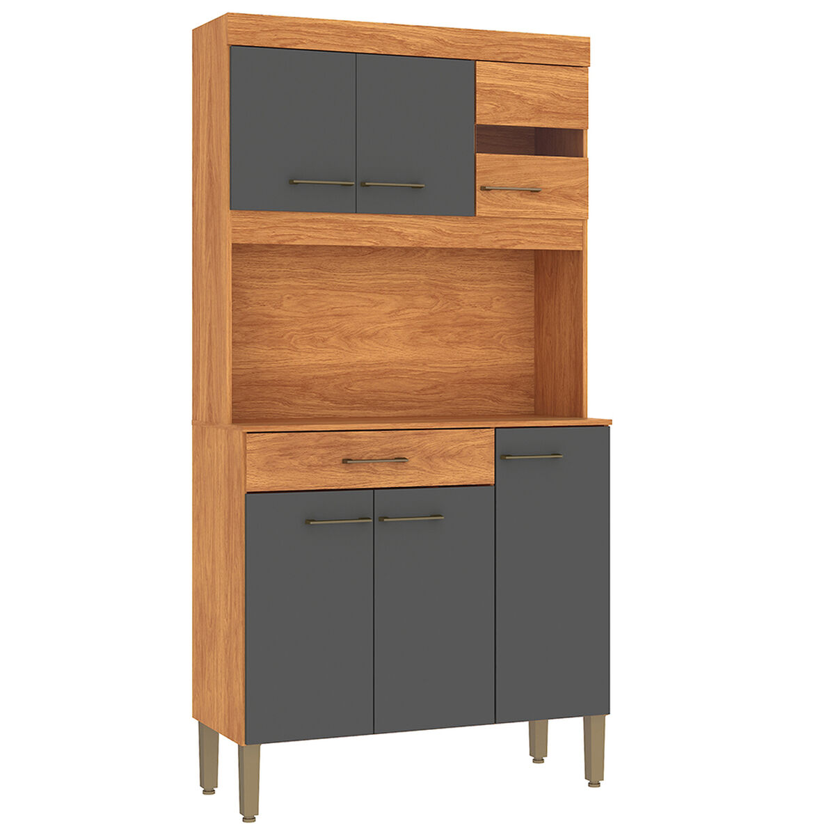 Kit Cocina Vekkahome Carla 5 Puertas Gris