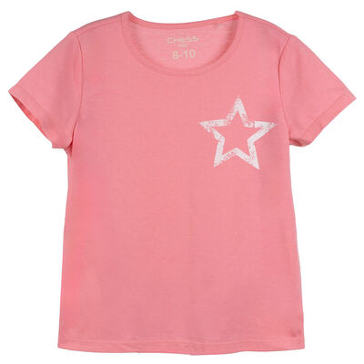 Imagen 2 del producto Polera Manga Corta Niña Chess Coral, Lavanda, Menta, Morado, Rosado