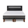 Cama Europea CIC Base Dividida 2 Plazas Balance + Respaldo Munich Negro