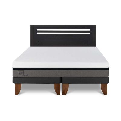 Imagen 2 del producto Cama Europea CIC Base Dividida 2 Plazas Balance + Respaldo Munich Negro