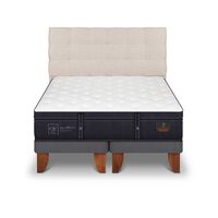 Cama Europea CIC Base Dividida 2 Plazas Grand Premium + Respaldo Ebro