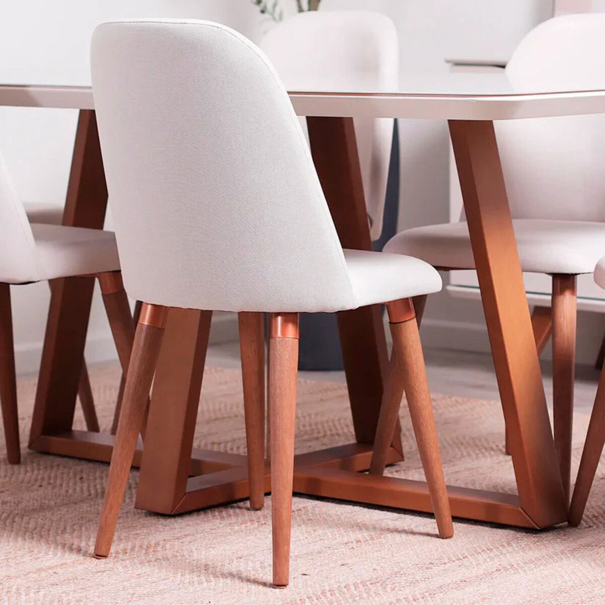 Juego de Comedor Decocasa Bennet 4 Sillas Beige