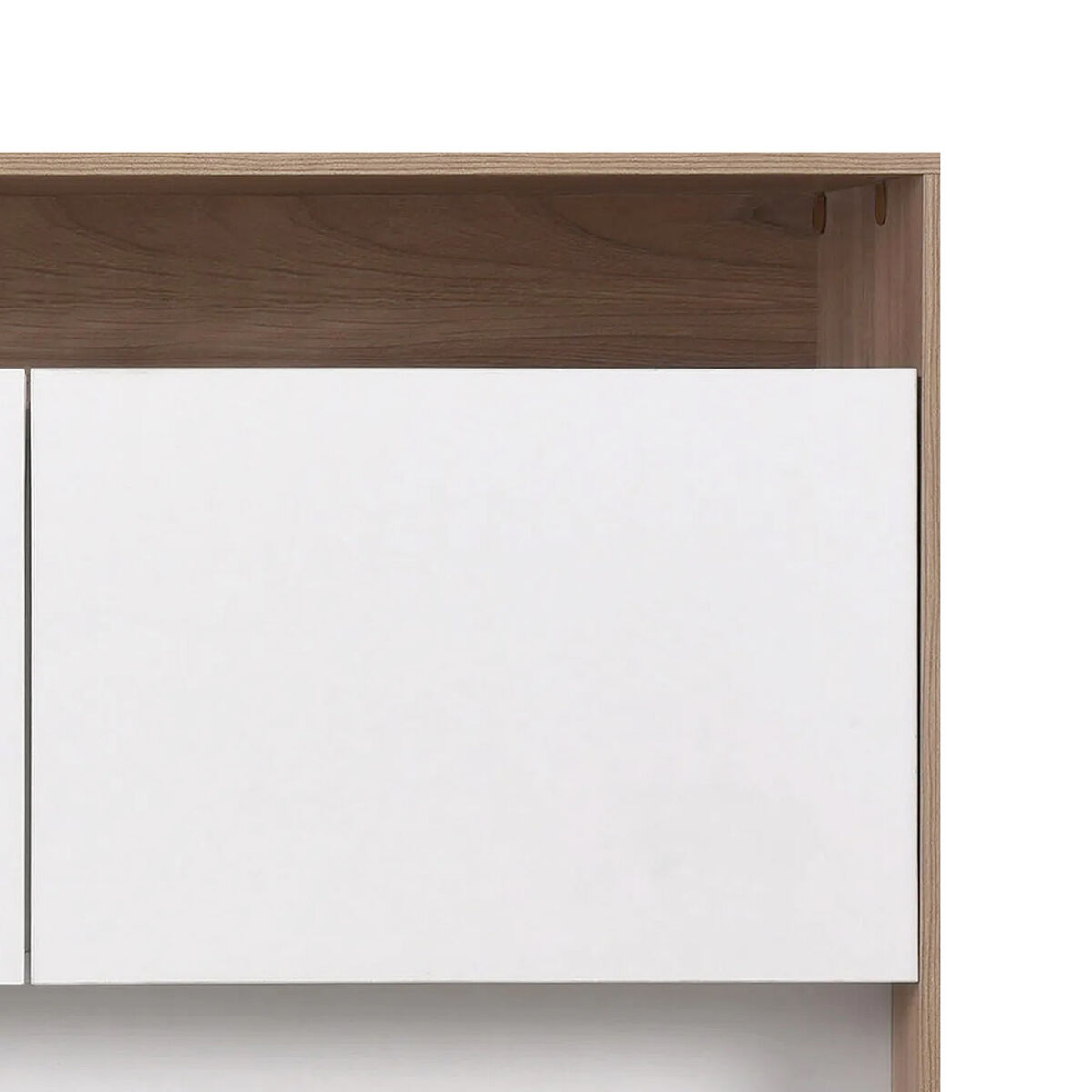 Rack TV Colb&uacute;n + Buffet + Libreros CIC Olmo Blanco