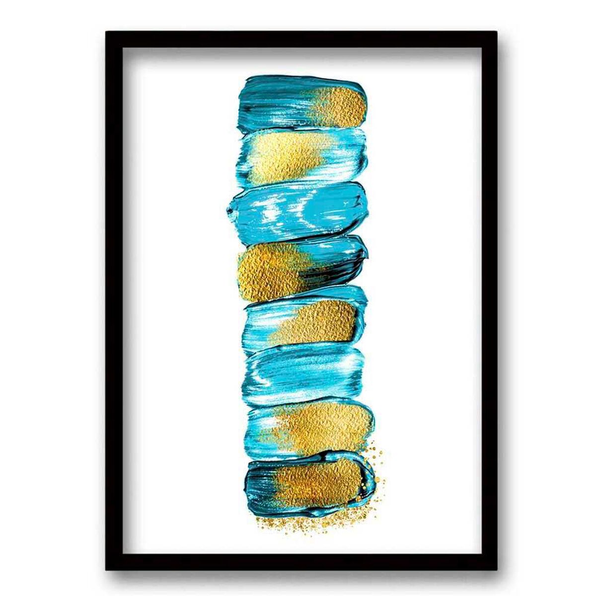 Cuadro Decorativo Retela Turquesa Gold 40 x 30 cm