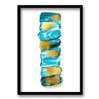 Cuadro Decorativo Retela Turquesa Gold 40 x 30 cm