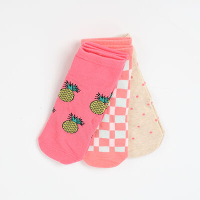 Imagen 1 del producto Pack 3 Unidades Calcetin Mujer Corto de Algodón Icono Surtido