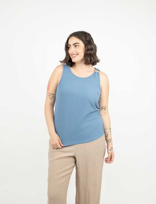 Imagen 1 del producto Polera Sin Mangas Mujer Extralindas Azul, Crudo