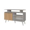 Rack TV Amuv Tokio Hasta 40" Blanco Café