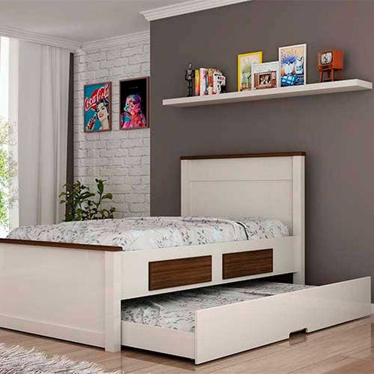 Cama Nido Decocasa 1 Plaza Houston Off White