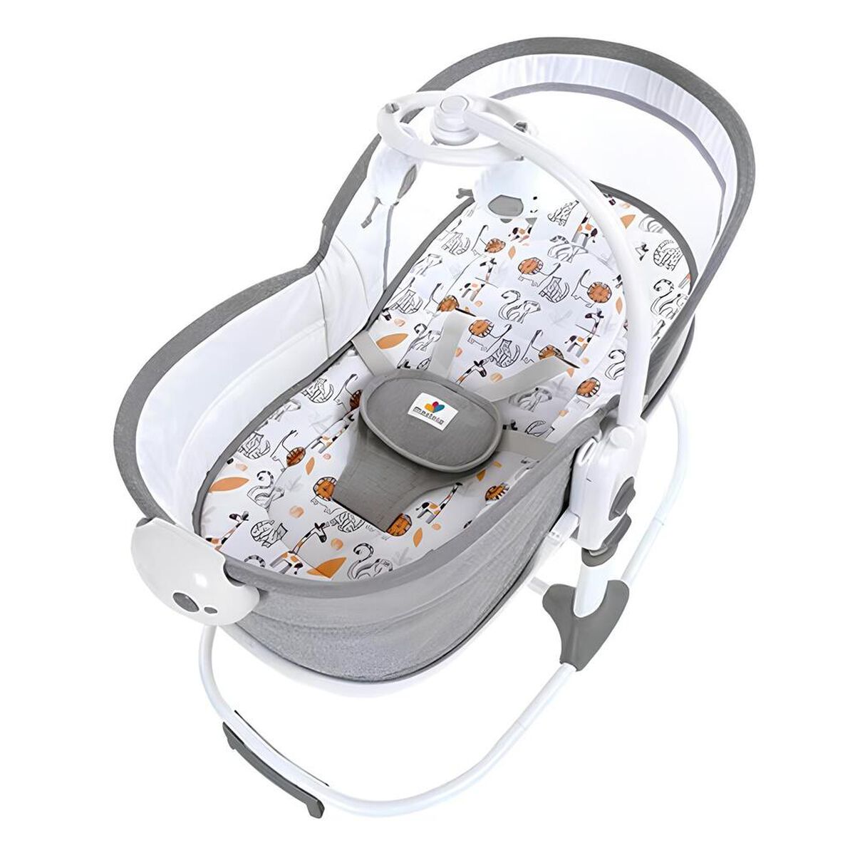 Cuna Moisés y Columpio con Vibración 2 en 1 Lubabycas Gris