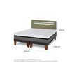 Cama Europea CIC Base Dividida 2 Plazas Balance + Respaldo Munich Olivo