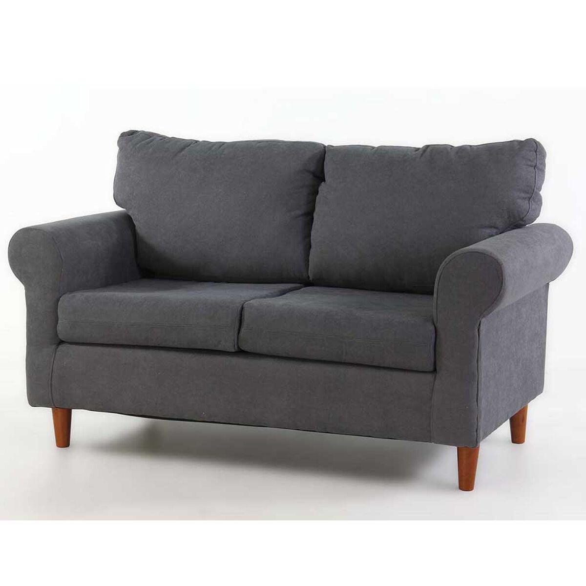 Sofá Kea Retro 2 Cuerpos Gris Oscuro