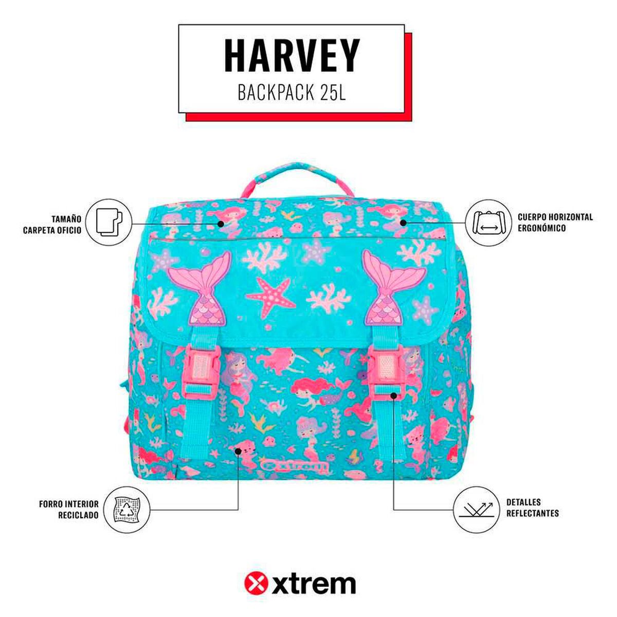 Mochila Xtrem Harvey 5XT Celeste