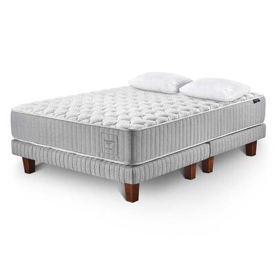 Cama Europea Cannon King Hybrid Cotton + Almohadas Microfibra 50x90 cm