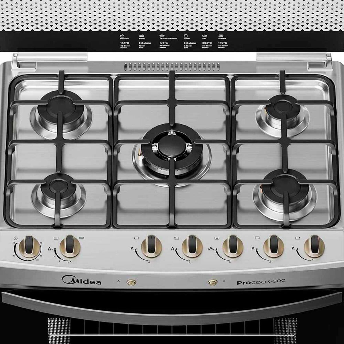 Cocina a Gas Midea MCG-5QPI30NS 5 Quemadores