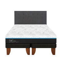 Cama Europea CIC Green Infinity King + 1 Respaldo Eufrates