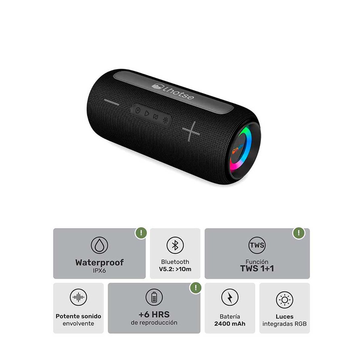 Parlante Bluetooth Lhotse Journey Negro