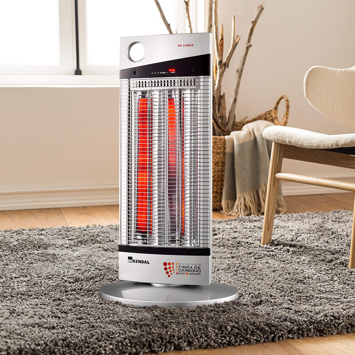 Estufa Eléctrica Kendal NSB-120 K6 Silver