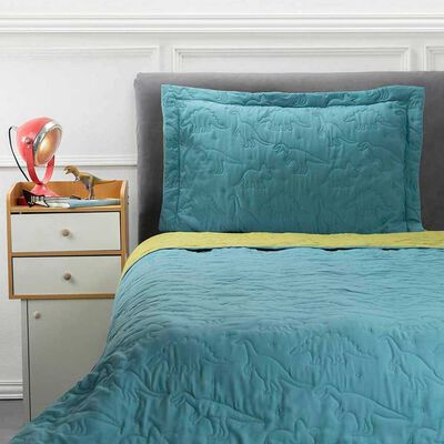 Cubrecama Bicolor Casanova Kids 1,5 Plazas Dinosaurio