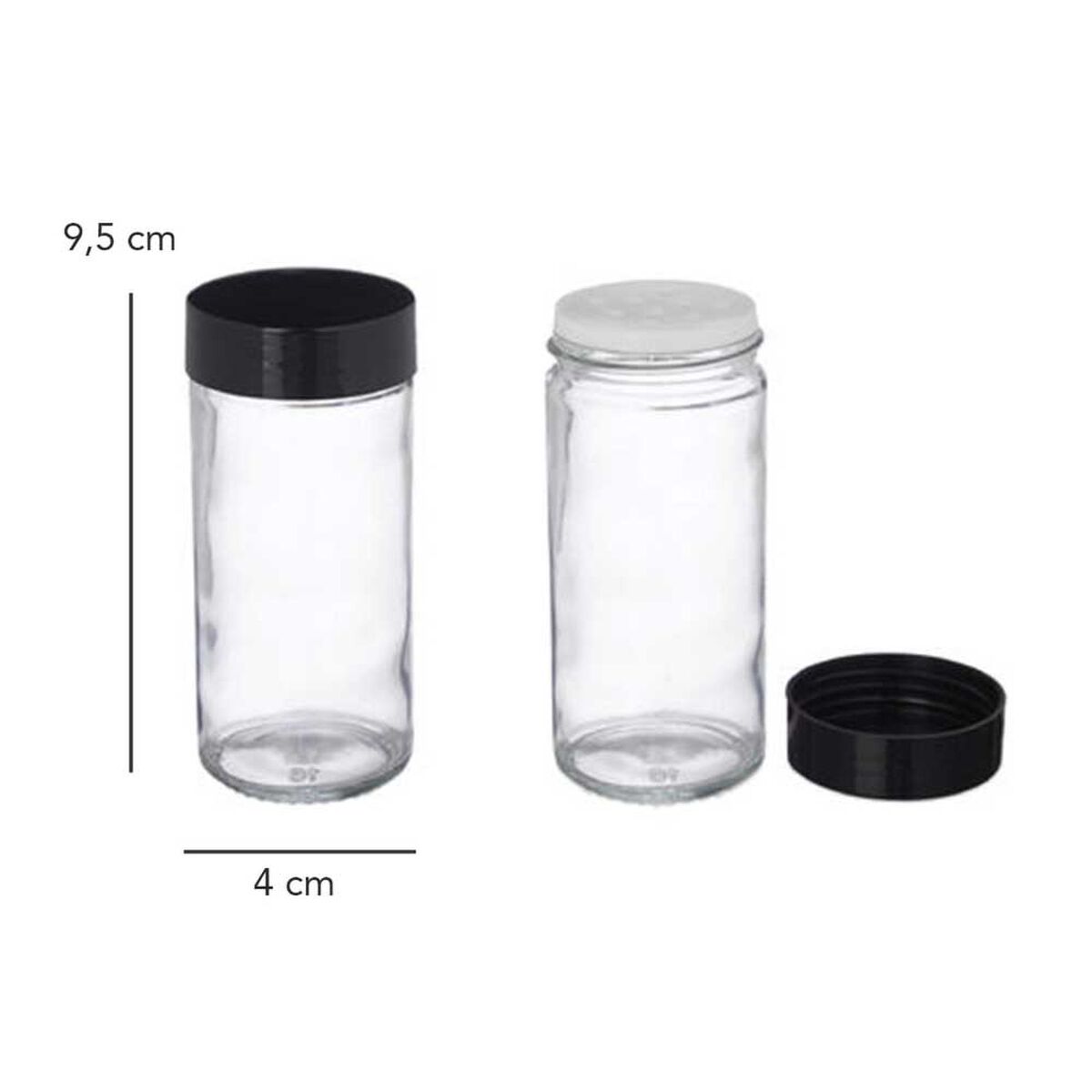 Especiero de Condimentos Madera 8 Frascos Vidrio Simplit