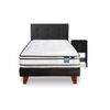 Cama Europea Flex 1,5 Plazas Innova + 1 Respaldo + 1 Velador