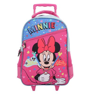 Pack Mochila con Ruedas, Estuche y Lonchera Minnie
