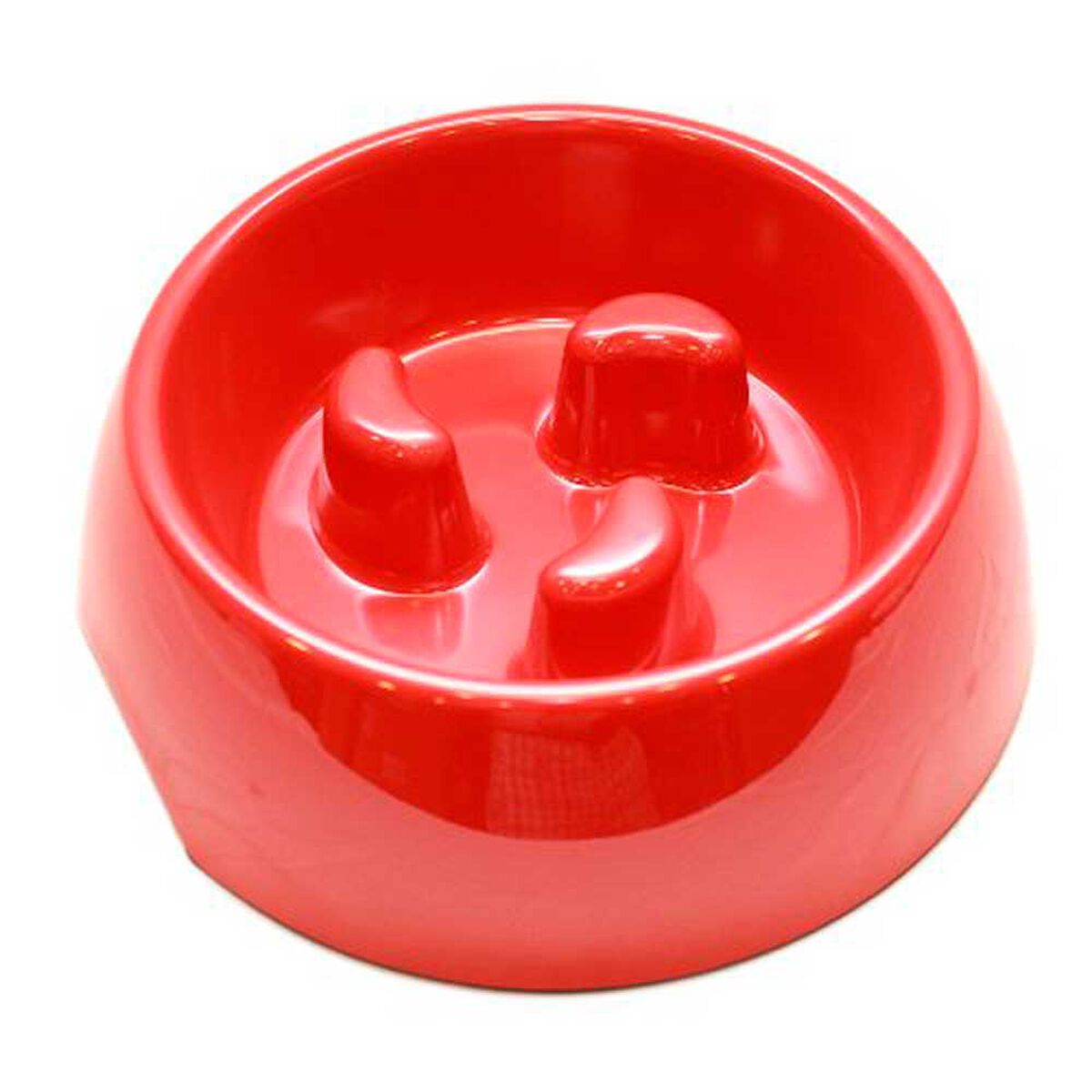 Plato Melamina Anti-ahogo Talla L Rojo Perro Mascan