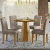 Juego de Comedor VekkaHome Isa 4 Sillas Gris
