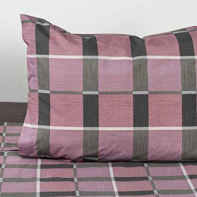 Imagen 2 del producto Juego de Sábanas Cannon 200 Hilos 1,5 Plazas Check Rosa