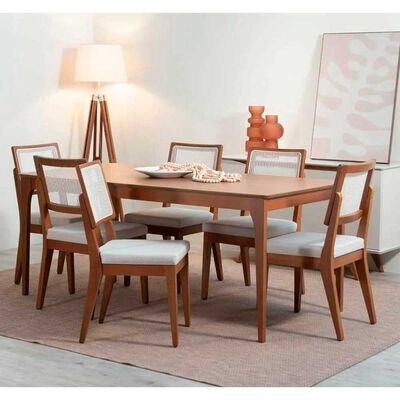 Imagen 1 del producto Juego de Comedor Decocasa Ella  6 Sillas Canela
