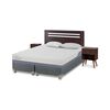 Cama Americana CIC Base Dividida 2 Plazas Excellence Plus + Respaldo + 2 Veladores Munich
