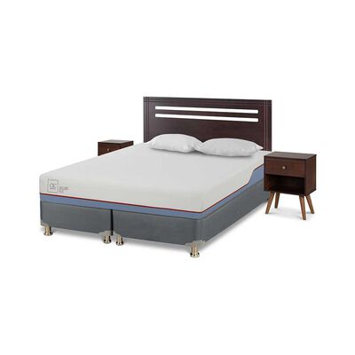 Imagen 2 del producto Cama Americana CIC Base Dividida 2 Plazas Excellence Plus + Respaldo + 2 Veladores Munich