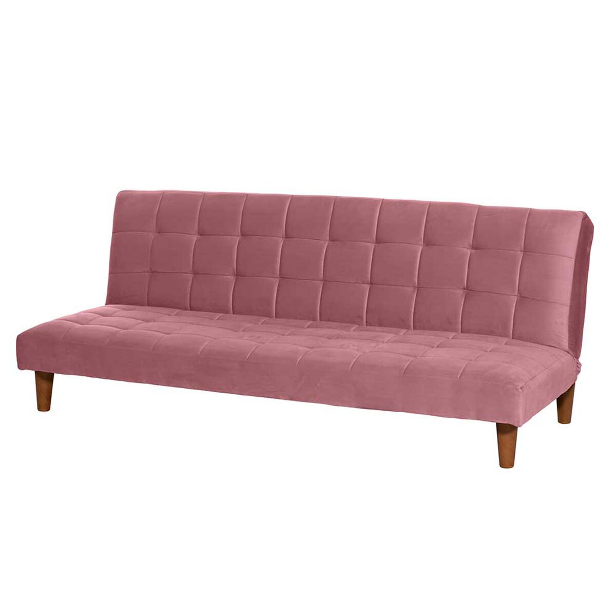 Futón Latam Home Turin Velvet 3 Cuerpos Palo Rosa