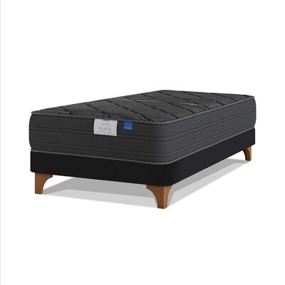 Cama Europea Flex 1,5 Plazas Black